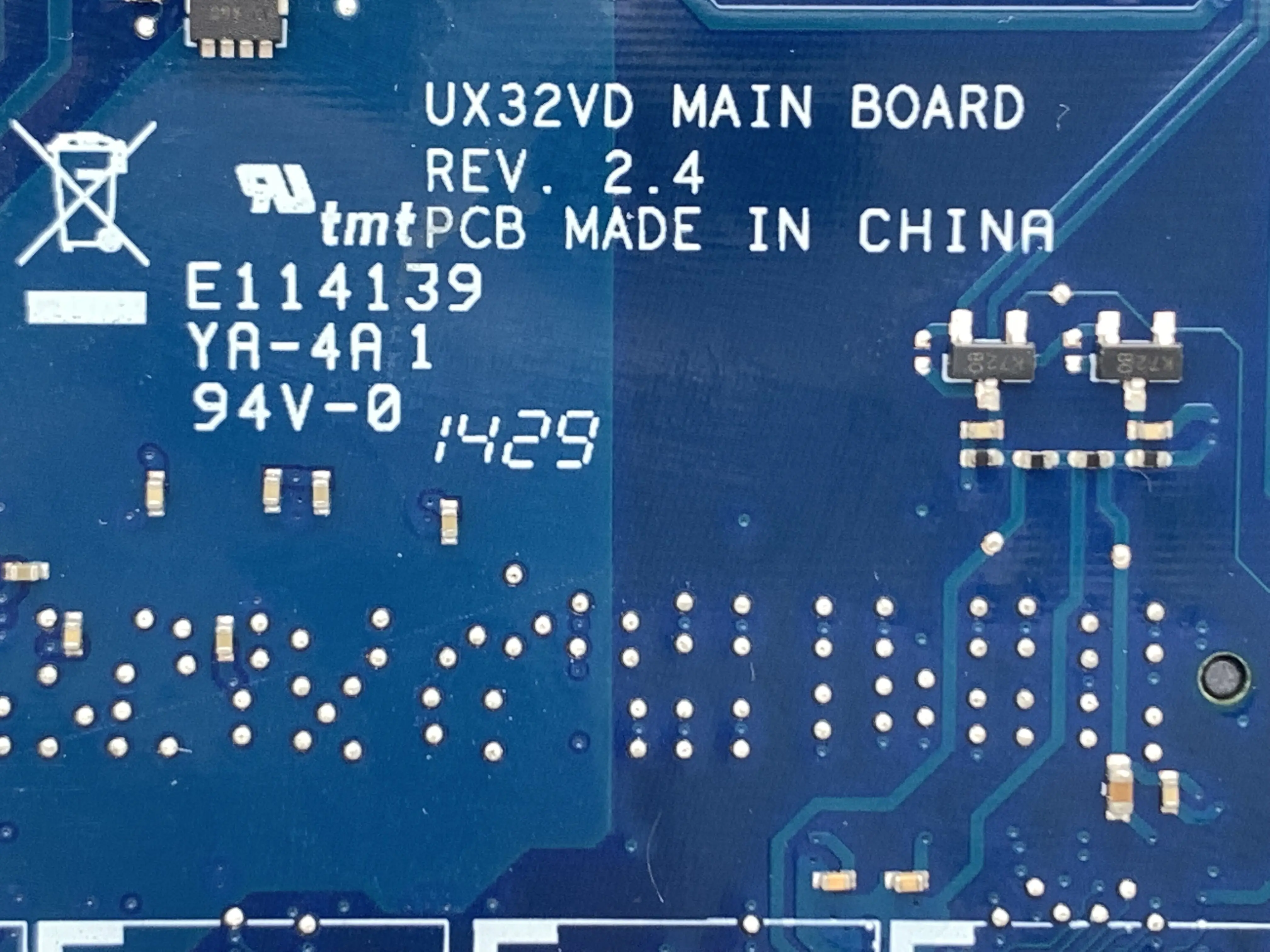 KEFU UX32VD для ASUS UX32V UX32A CPU I7-3517U 2G память ZenBook материнская плата ноутбука