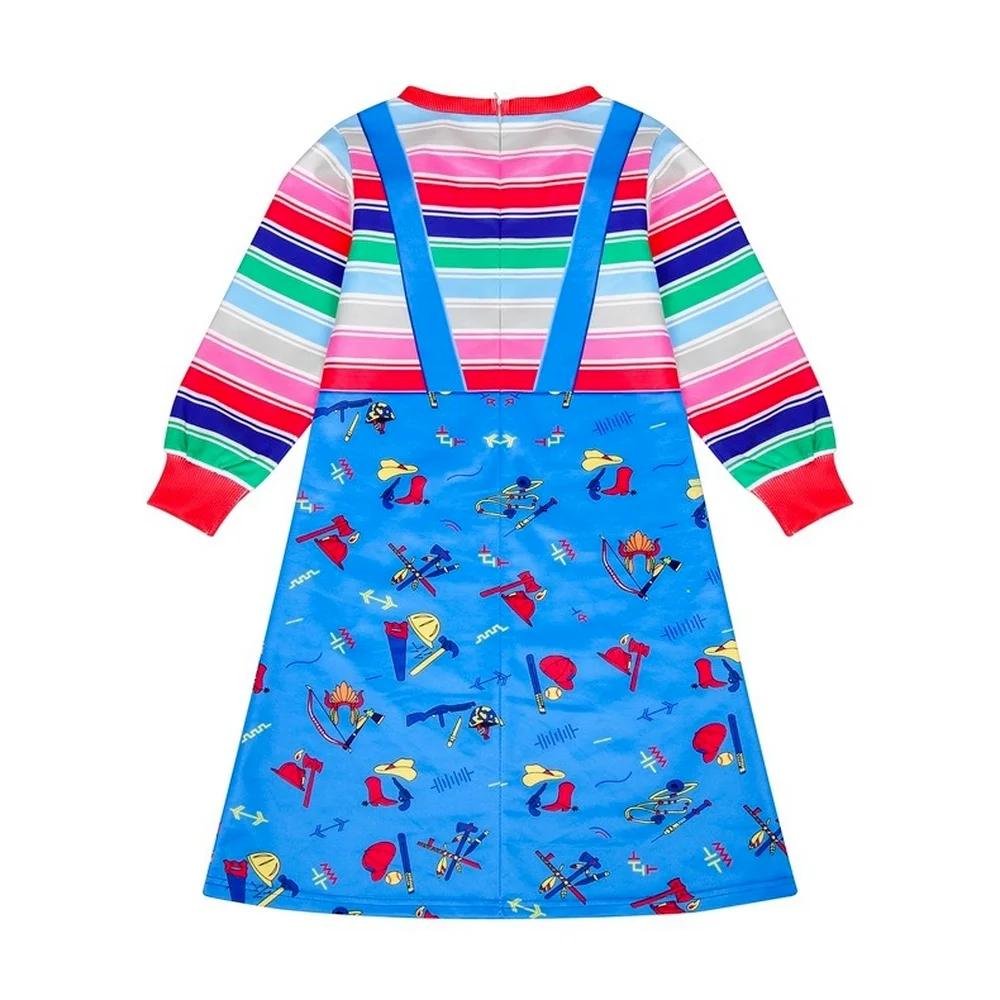 Новый детский костюм Чаки для ролевых игр на Хэллоуин привидение кукла назад в