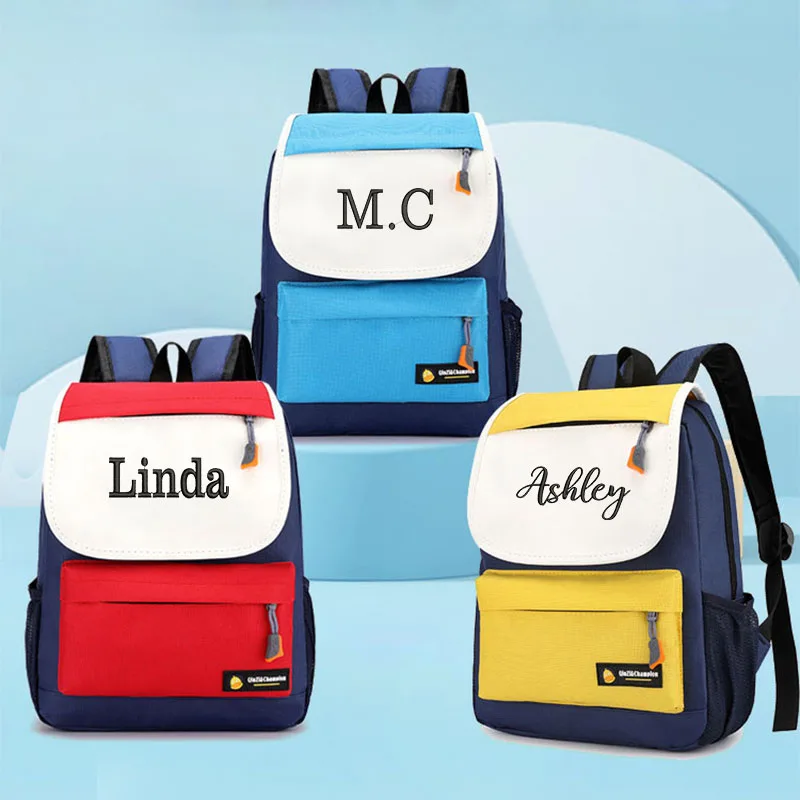 Персонализированный нейлоновый детский школьный портфель с вышитым логотипом, рюкзак для студентов, школьный класс, Репетиторский класс, р...
