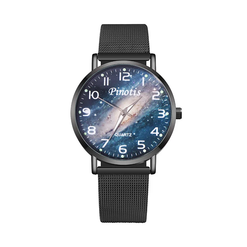 

Luxury Luminous Waterproof Watches for Women Stainless Steel Mesh Bracelet Analog Quartz Wristwatches Ladies Sports Dress Clock