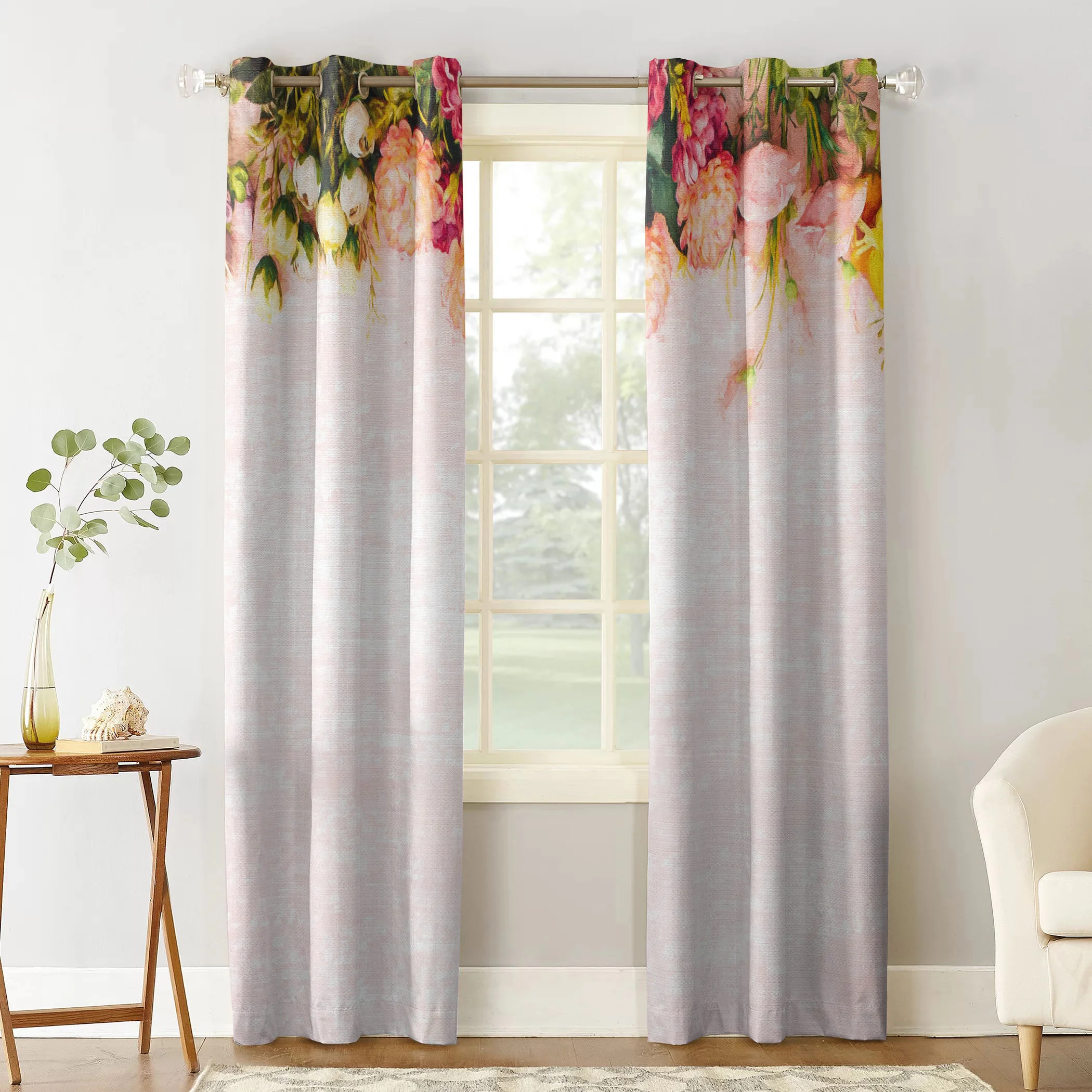 Акварельные цветочные украшения для дома занавески товары гостиной спальни | Дом