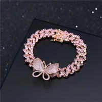 personalized custom butterfly zircon bracelet for women gift jewelry