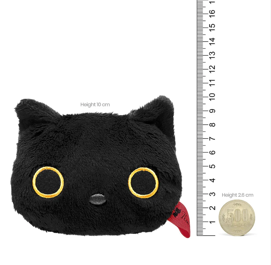 Симпатичный кошелек для монет кутусита нианко с черной кошкой кошельки кавай