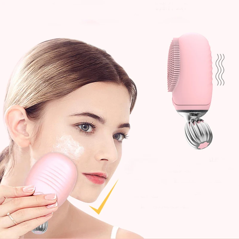 Массажер LINMEE для лица Электрический силиконовый массажер щетка очищения