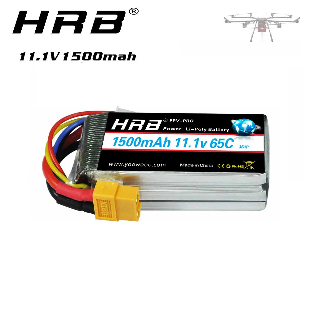 Фонарь с аккумулятором на 1500 мАч для Дронов FPV 65C Lipo разъемом XT60 самолетов