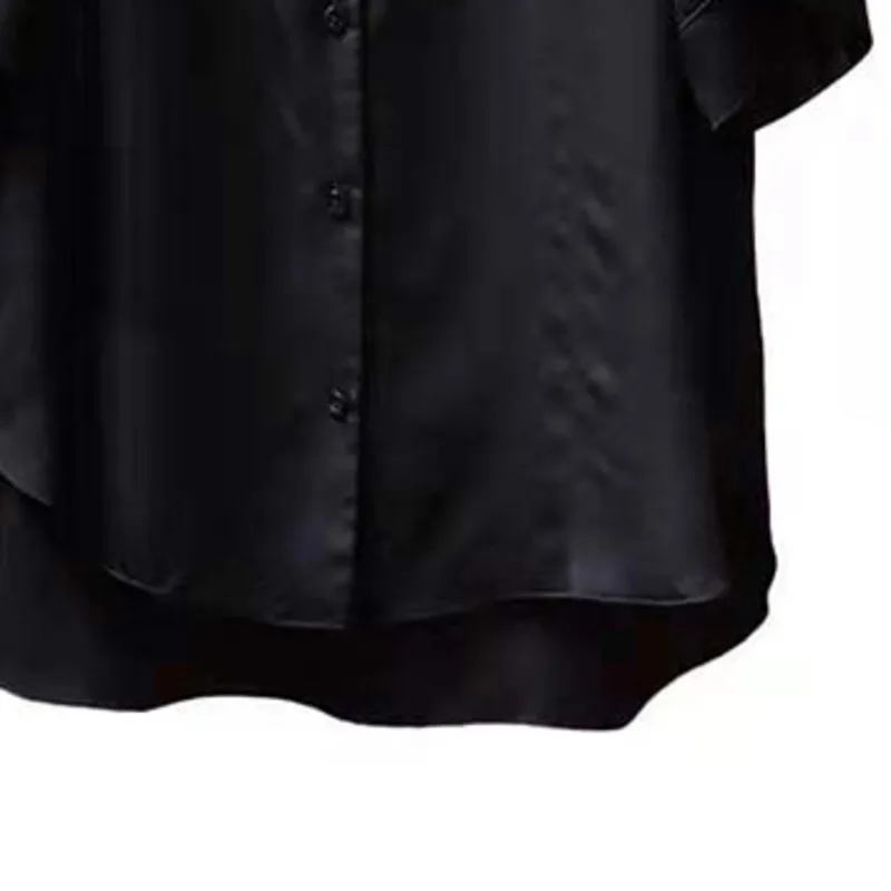 

GVUW Summer Blouse 2021 Tops Women Temperament Simple Five-point Sleeve Shirt Camisa Femenina Loose Fit Fashion Tide AI1245