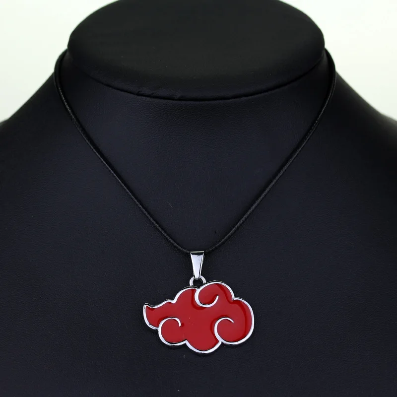 20pcs Anime Necklace Cosplay Akatsuki Organization Red Cloud Sign Hokage Tsunade Uzumaki Pendant Necklace Wholesale