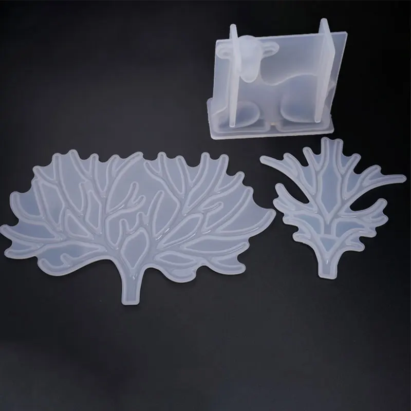

3D Antler Silicone Mold Resin Deer with Horns Big Silicone Mold DIY Jewelry Storage Rack Kawaii Resin Craft Supplies Decoration