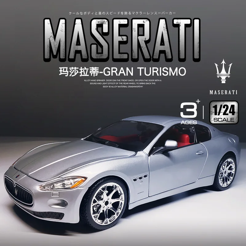 

Модель спортивного автомобиля Maserati Gran Touring Coupe 1:24, модель литая игрушечного автомобиля, Коллекционная модель автомобиля с высокой симуляцие...