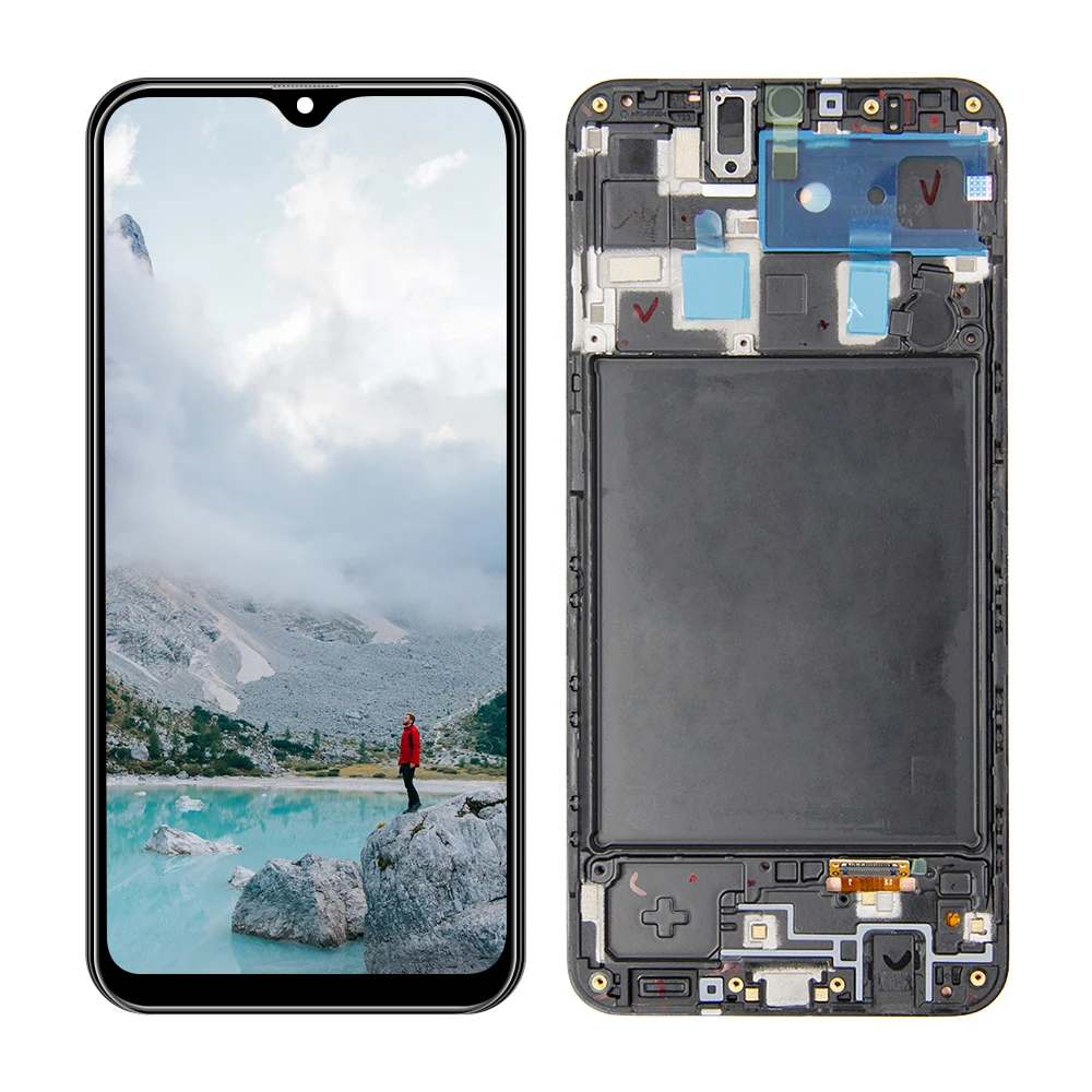 Super AMOLED LCD For Samsung Galaxy A20 A205 SM-A205F LCD Display Touch Screen Digitizer Assembly Replacement For samsunng a20