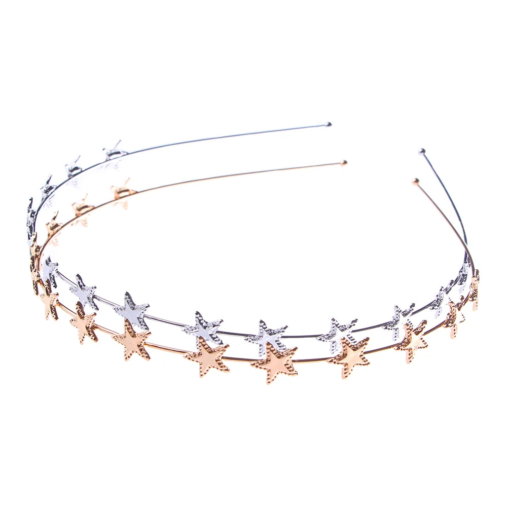 Ретро стиль лента для волос пятиконечная звезда бабочка листья кристалл стразы