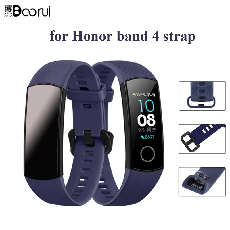 Сменный ремешок для часов BOORUI Силиконовый ТПУ huawei honor band 4 аксессуары