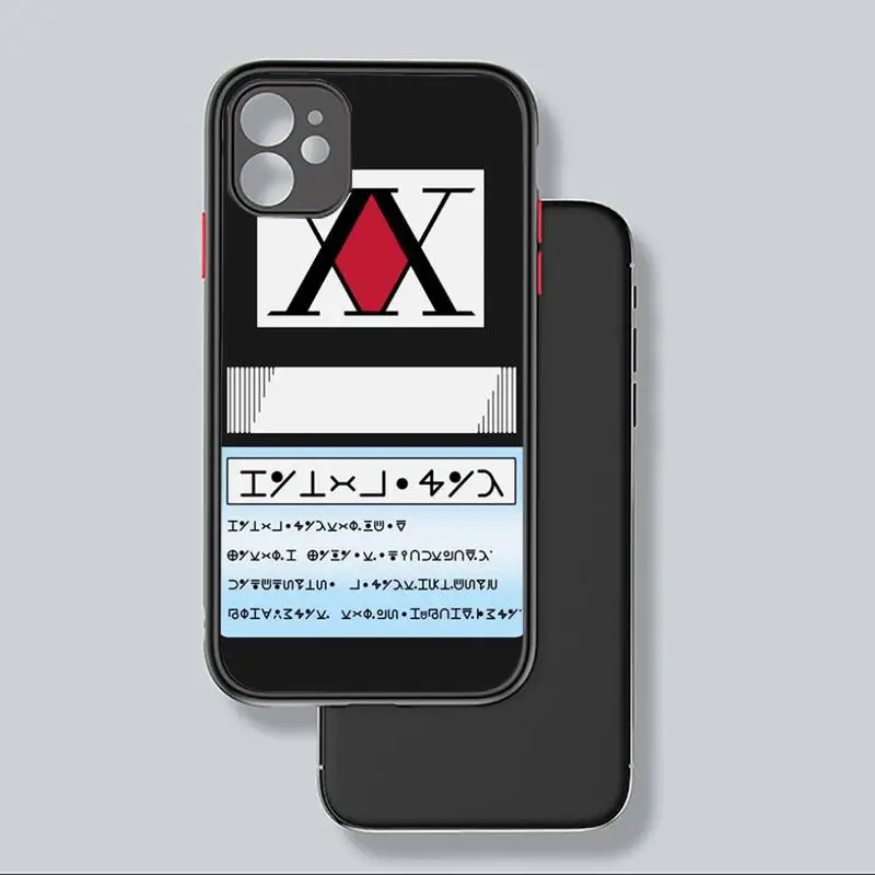 

Anime Hunter x Hunters Phone Case For iphone 12 11 8 7 plus mini x xs xr pro max matte transparent cover