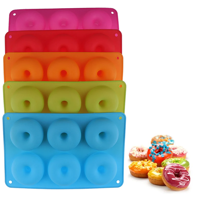 DIY Doughnut Cake Silicone Bakeware Moulds Donut Baking Pan Handmade Set and Decorating Tools | Дом и сад