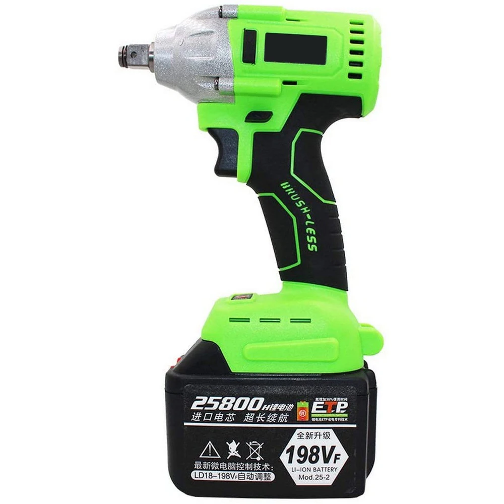 Электрические безщеточные ключи 18V 520 N.m Беспроводная электрическая отвертка