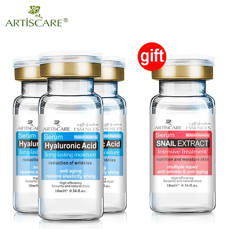 Купить 3 получить 1 подарок ARTISCARE Гиалуроновая кислота сыворотка отбеливание увлажняющий уход за кожей против морщин против старения подтягивающий уход за лицом