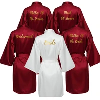 personalized bridesmaid bridal robes silk satin bath robe bride robes women wedding bride robe