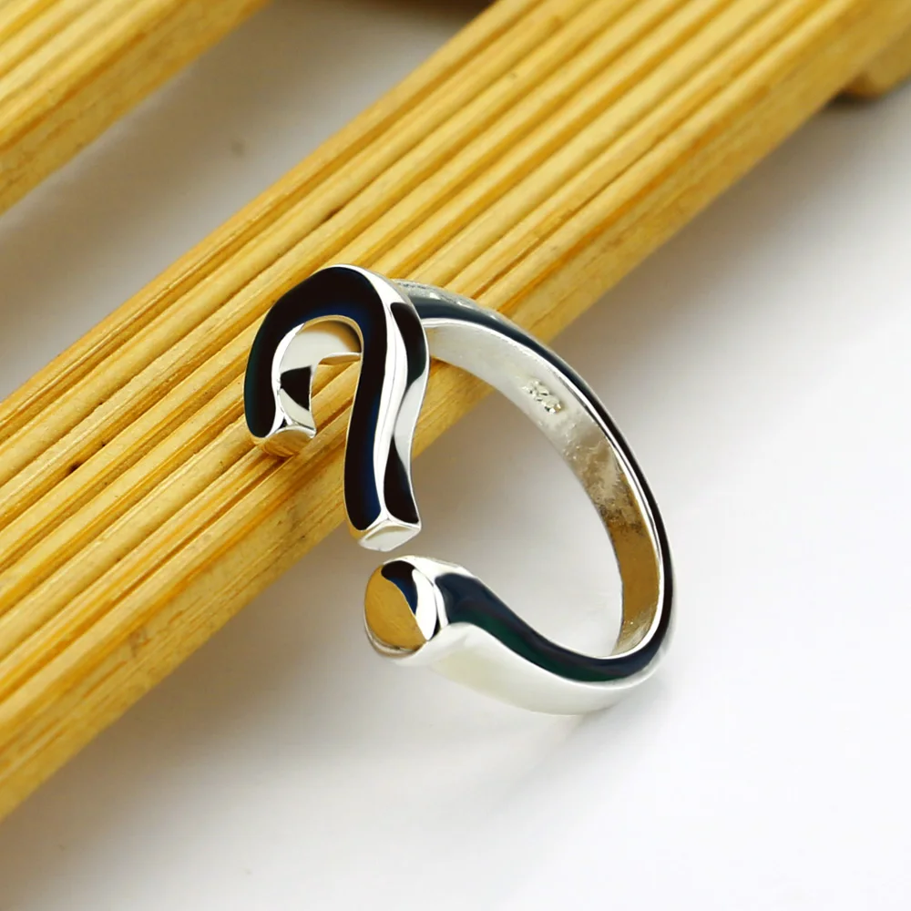 Новое Женское кольцо из стерлингового серебра 925 пробы простое в стиле Question mark