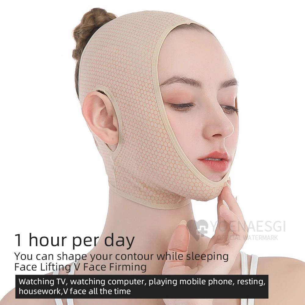 Подтягивающая маска для лица сна бандаж с v-образным вырезом Антивозрастная и