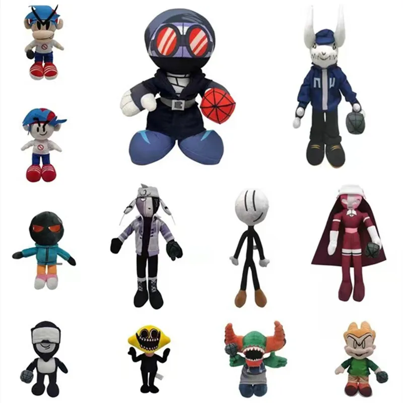 

Бойфренд лимон, монстр, набивные плюшевые игрушки FNF для девочек, размер 26-36 см, пятничная ночь, куклы Funkin для Хэллоуина, рождественские подар...