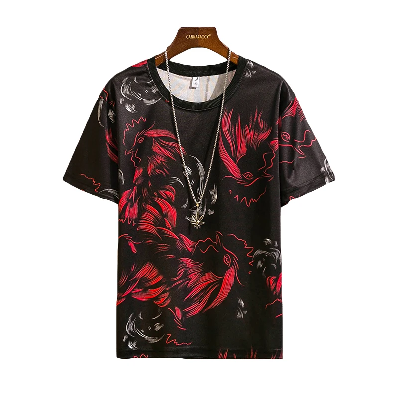 Костюм спортивный мужской с принтом Пляжная футболка круглым вырезом и