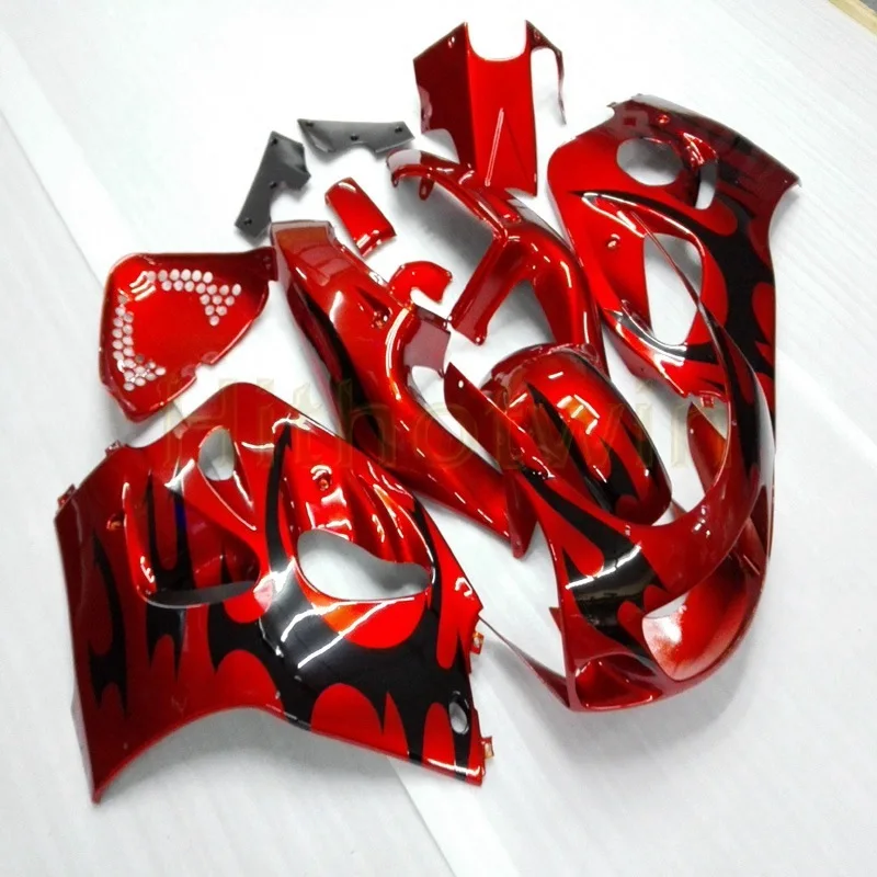 Custom motorcycle body kit for GSXR600/750 1996 1997 1998 1999 2000 GSX-R600 GSX-R750 ABS Fairings+Screws+red flames | Автомобили и