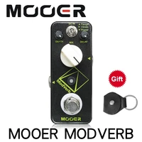 mooer modverb modulation reverb effect electric guitar pedal depth decay control flanger vibrato phaser switch