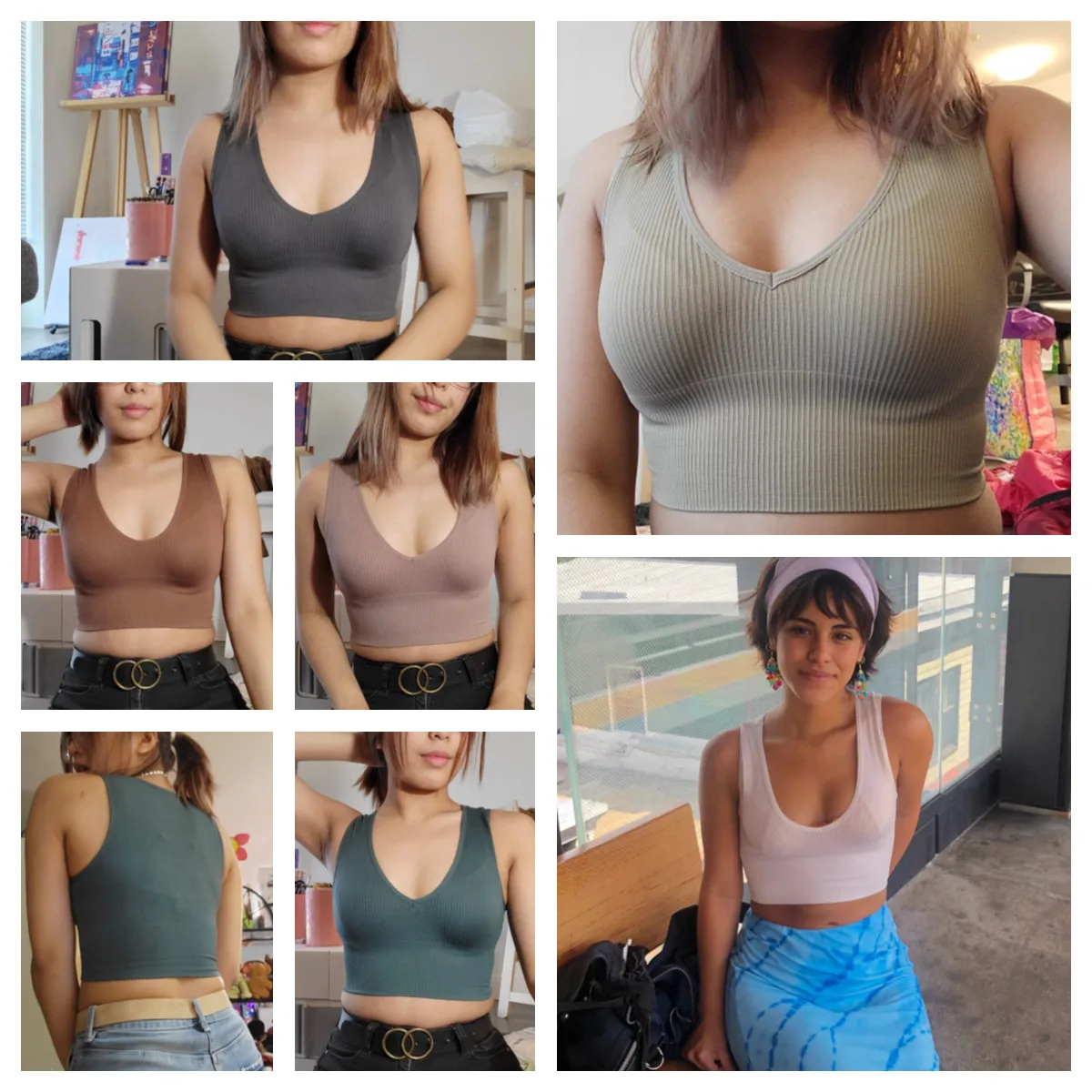 Летние укороченные топы женские майки с v-образным вырезом ребристый топ