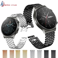 for huawei watch gt gt2 pro stainless steel band strap alloy metal replacement watch band fish scale bracelet wristband 22mm