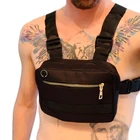 Регулируемая тактическая нагрудная сумочка из ткани Оксфорд в стиле хип-хоп, уличная одежда, черные мужские нагрудные сумочки, функциональный саквояж на плечо Kanye West G108