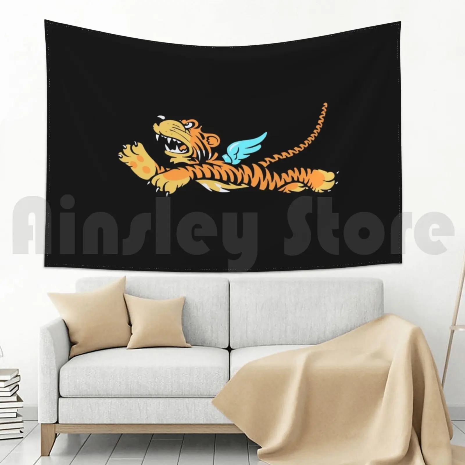 Летающие тигры логотип Второй мировой войны гобелен для гостиной спальни