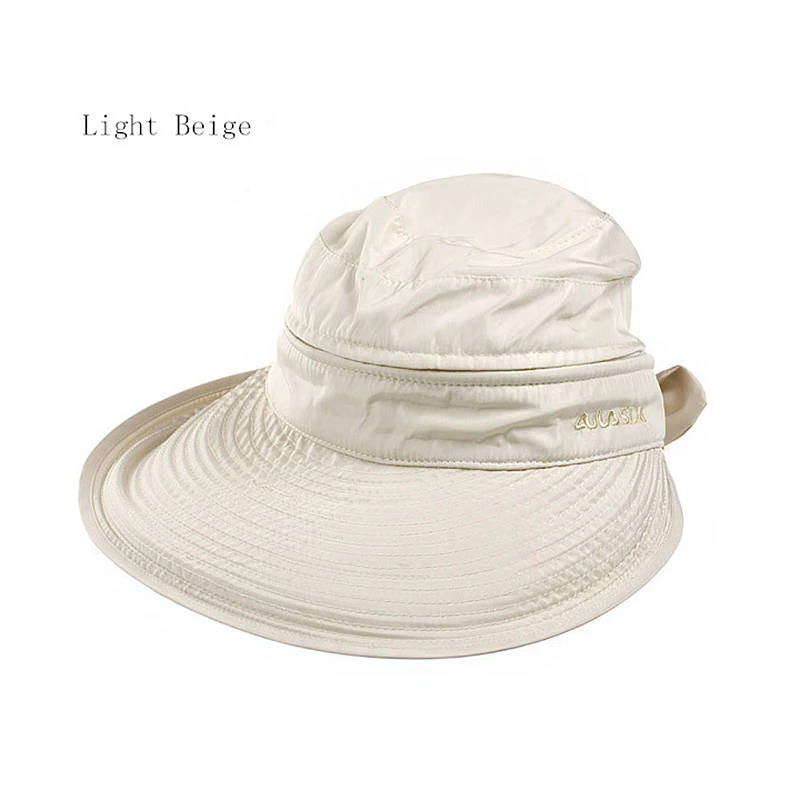 

Summer Fashion Korean Style Bowknot Big Visor Cap Color Matching Beach Sun Hat
