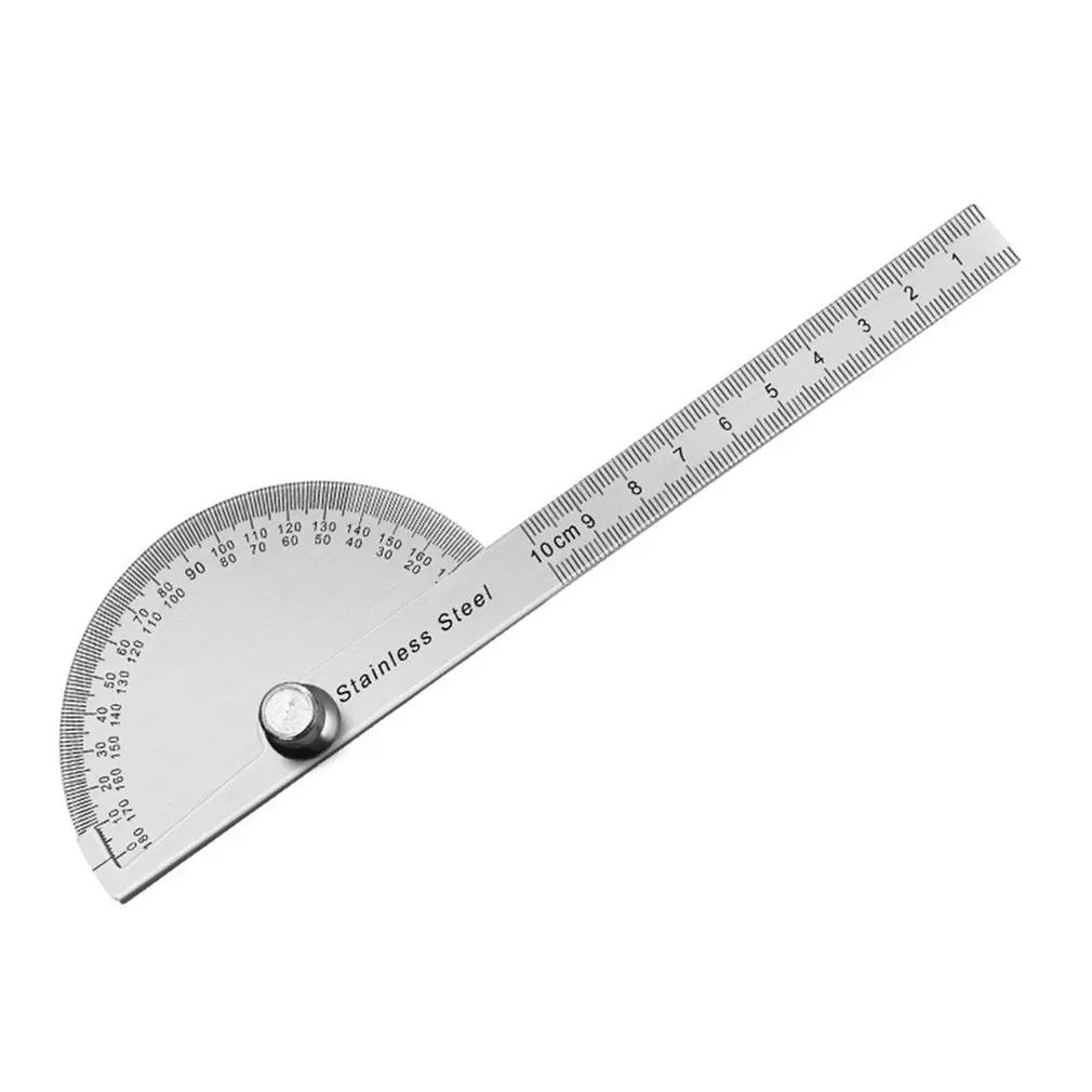 

180 Degree Protractor Metal Angle Finder Goniometer Angle Ruler Stainless Steel Woodworking Tools Rotary Measuring Ruler 100/150