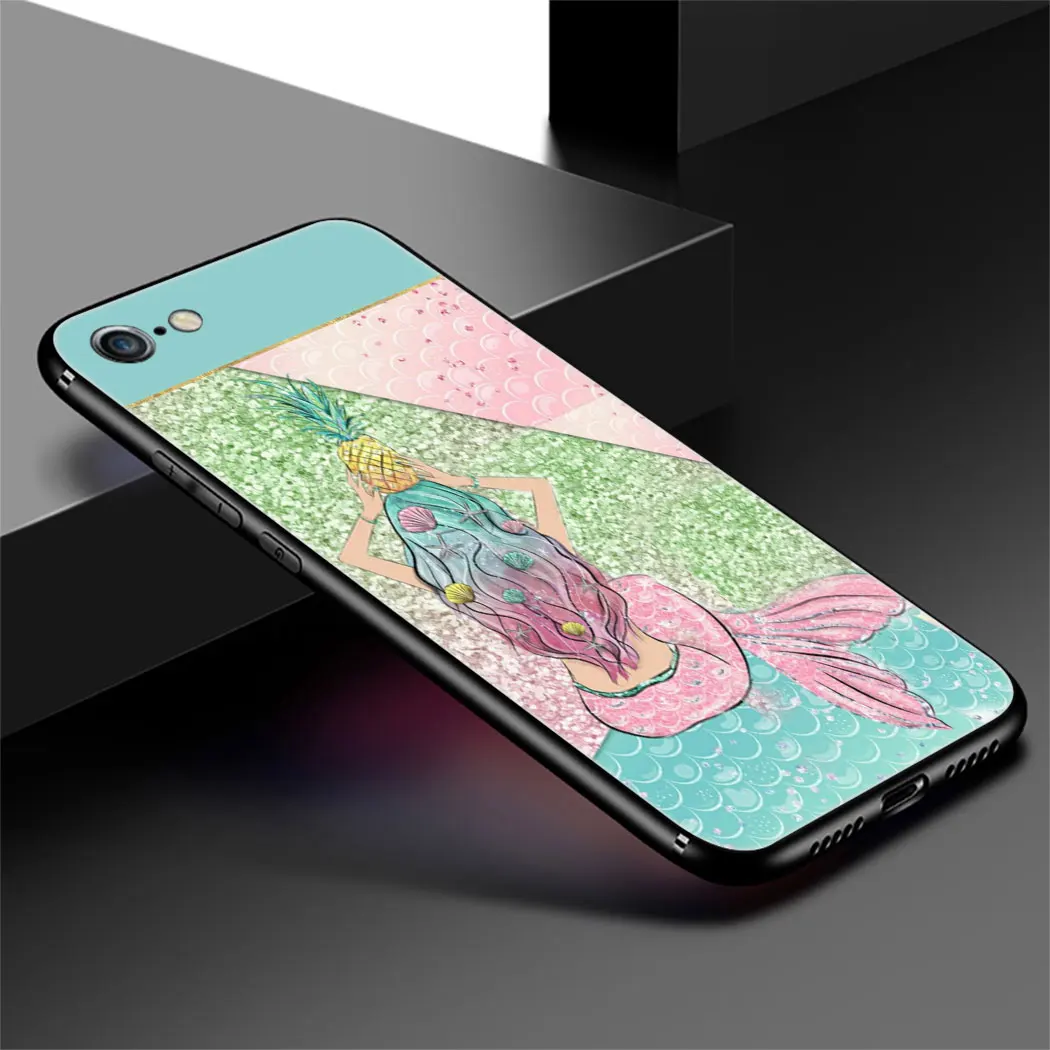 IYICAO Mermaid Tail Scale Soft Silicone Case for iPhone 11 Pro Max XR X XS 6 6S 7 8 Plus 5 5S SE Phone |