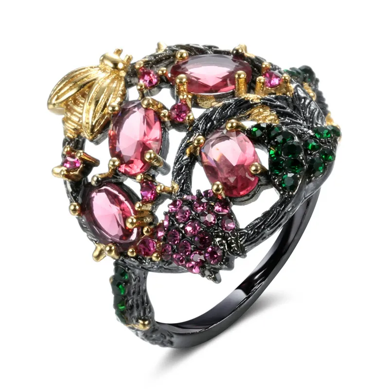 Женское Ретро вольфрамовое ювелирное изделие обручальные кольца в готическом