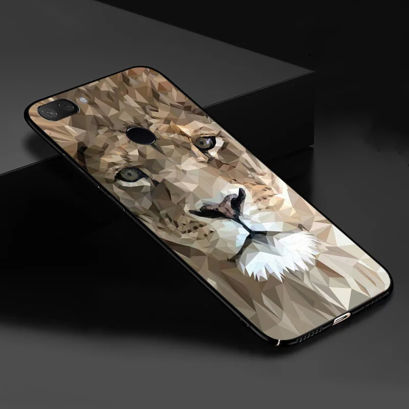 MI8LITE чехол китайский дракон Лев волк мир защита от взрывов закаленное стекло