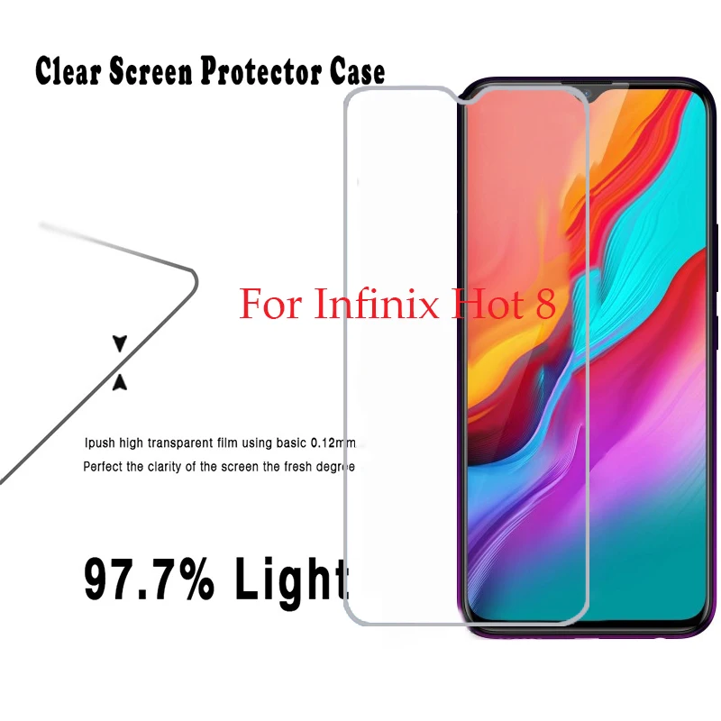 Glass For Infinix Hot 8 Cover 9H Protective Screen Protector Hot8 Mobile Phone Film | Мобильные телефоны и аксессуары