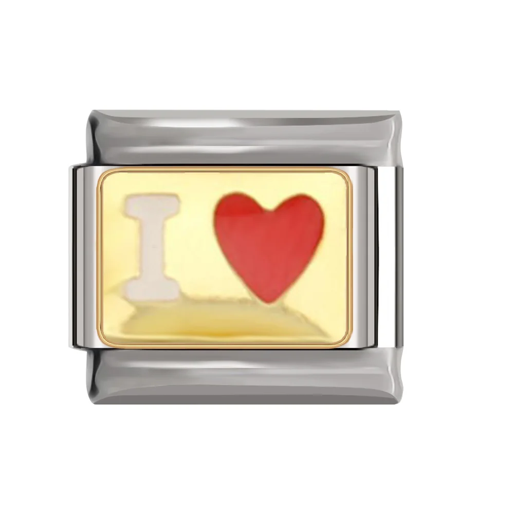 Браслет Hapiship из нержавеющей стали с надписью I Love (Я люблю Норвегию Польшу Россию