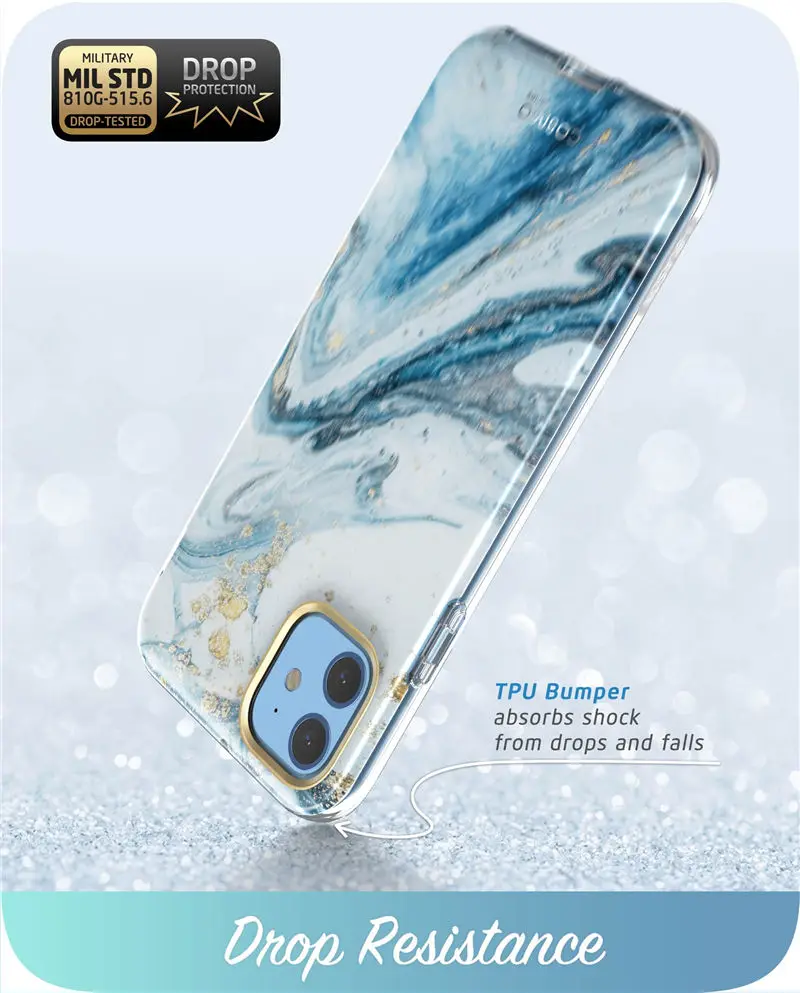 I-Blason для iPhone 11 чехол 6,1 дюйма( выпуск) Cosmo полный блеск для тела мраморный бампер крышка со встроенным протектором экрана