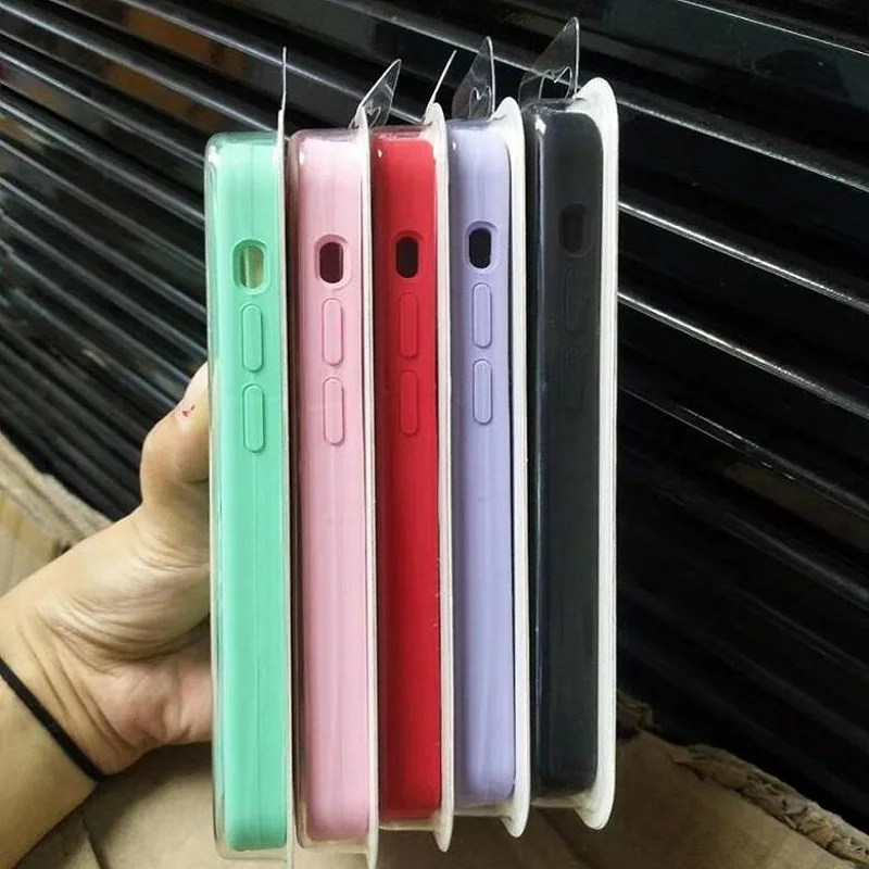 Чехол 20 шт./лот из жидкого силикона для iPhone 13 12 11 pro XS Max XR X чехлы 7 8 plus 6 6S SE 2020 Pro в
