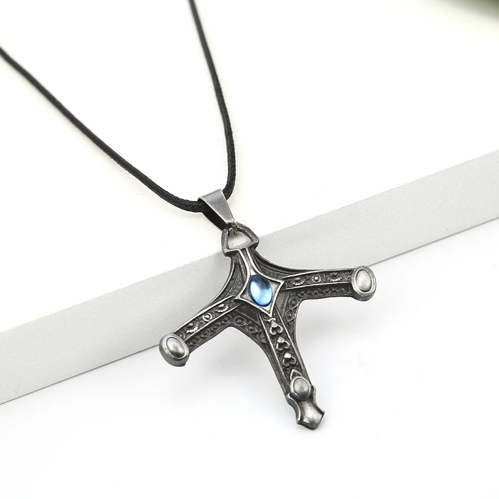 

Hot Game Bloodborne Keychain Limited Edition Metal Pendant Key Ring Rape Chain Cross For Men Chaveiro llaveros Jewelry