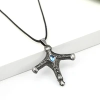 hot game bloodborne keychain limited edition metal pendant key ring rape chain cross for men chaveiro llaveros jewelry