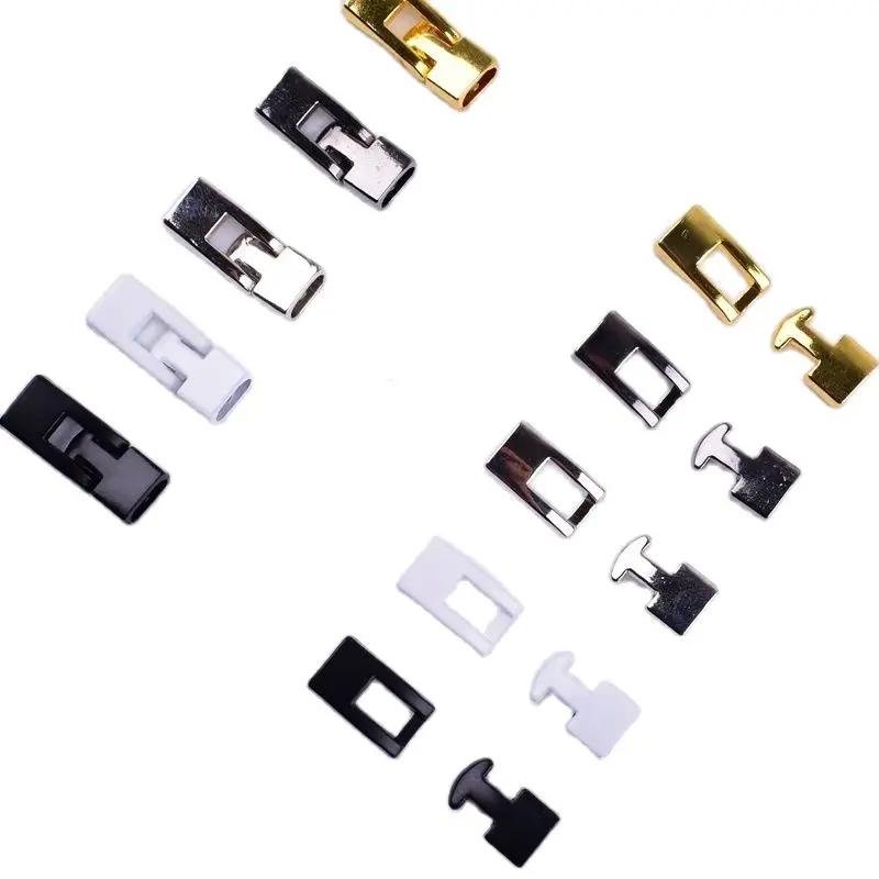 Shoelaces on Magnets Buckle Metal Shoelaces Cross buckle Accessories Metal Lace Lock DIY Sneaker Kits Metal Lace Buckle 1 pair