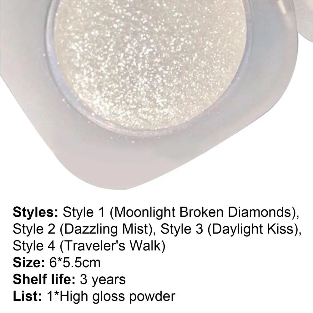 Пудра хайлайтер многофункциональная блестящая синтетическая пудра для макияжа