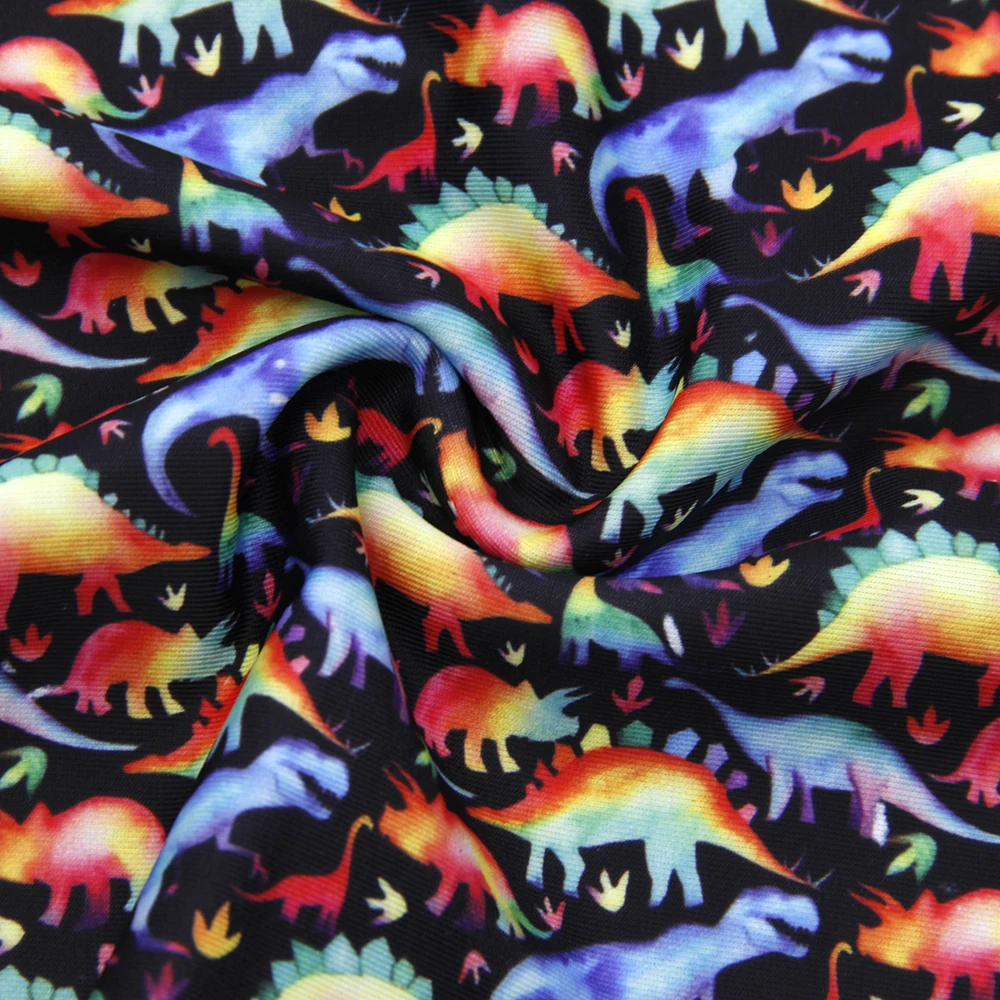 Динозавры животные полиэстер хлопчатобумажная ткань Лоскутная Ткань шитье