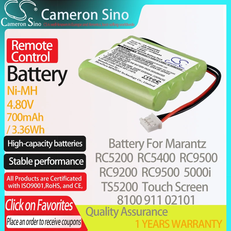 Батарея CameronSino для Marantz RC5200 RC5400 RC9200 RC9500 5000i TS5200 подходит батареи дистанционного