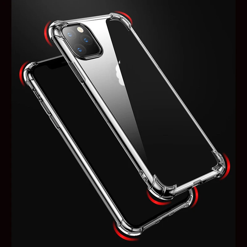 Ультратонкий Прозрачный чехол для телефона iPhone 12 11 7, силиконовый мягкий чехол для iPhone 11 Pro XS Max X 8 7 6s Plus 11 XR, чехол