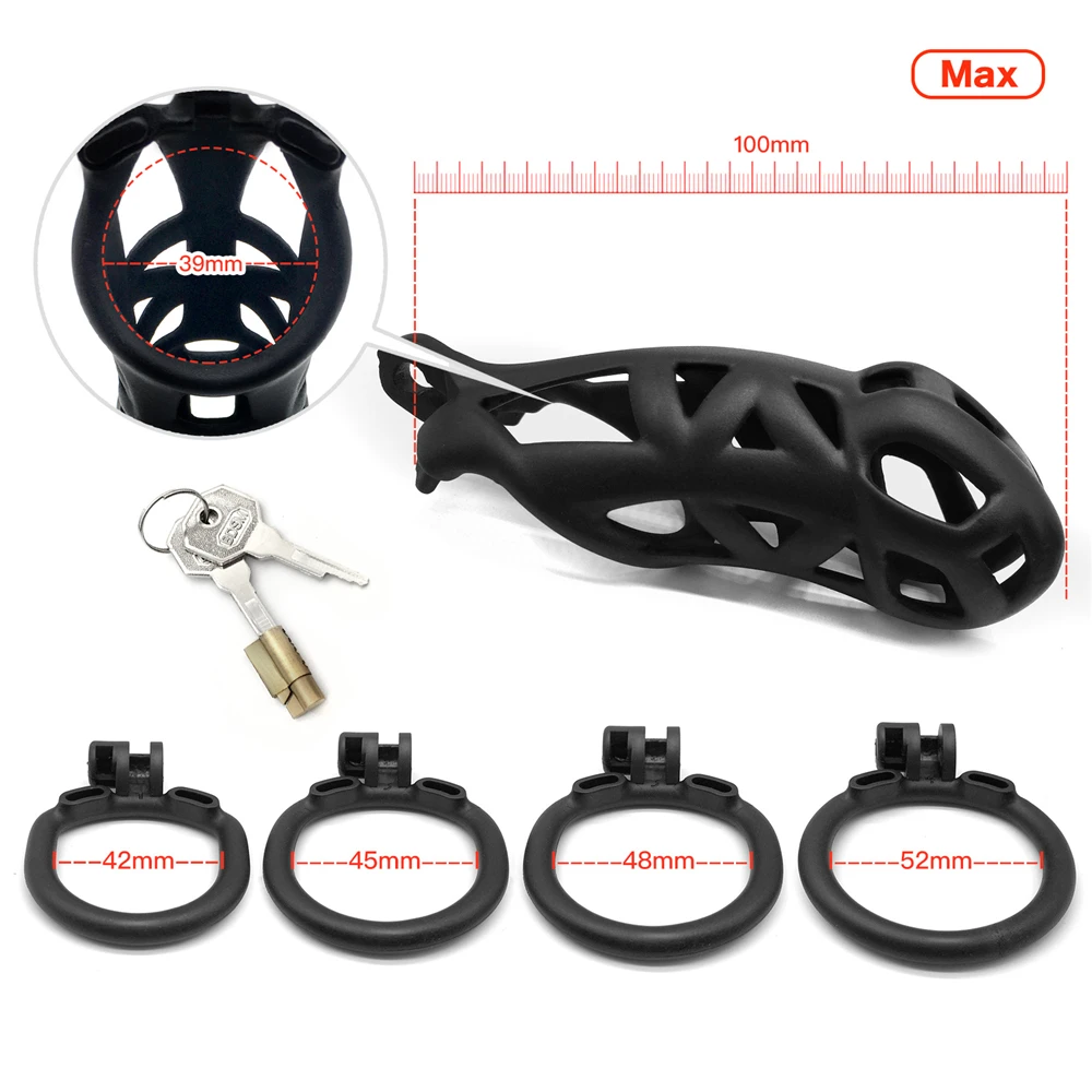 3D Design Male Cobra Chastity Device Kit Sex Toys For Men Cock Cage Penis Ring Plastic Sleeve Lockable BDSM Adult Games Shop | Красота и