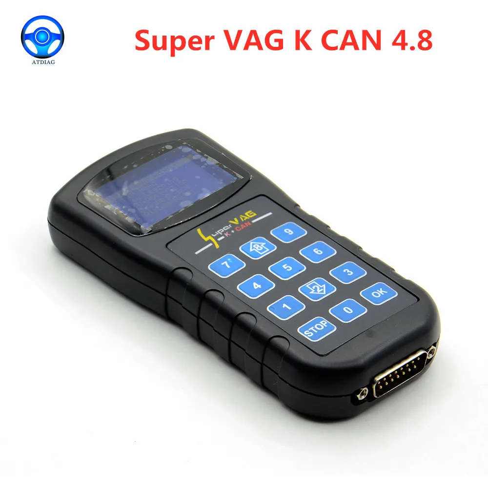Super VAG K CAN 4.8 Car Diagnostic Tool Airbag Reset tool and Key Programmer for VAG Cars super vag k+can v4.8 Free Shipping