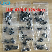120pcs 1set of 120pcs 12 values 0 22uf 470uf aluminum electrolytic capacitor assortment kit set pack